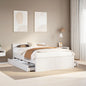 Cama con cabecero madera de ingeniería gris hormigón 150x200 cm
