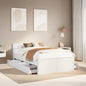 Cama con cabecero madera de ingeniería gris hormigón 120x190 cm