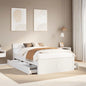 Cama con cabecero madera de ingeniería gris hormigón 120x190 cm