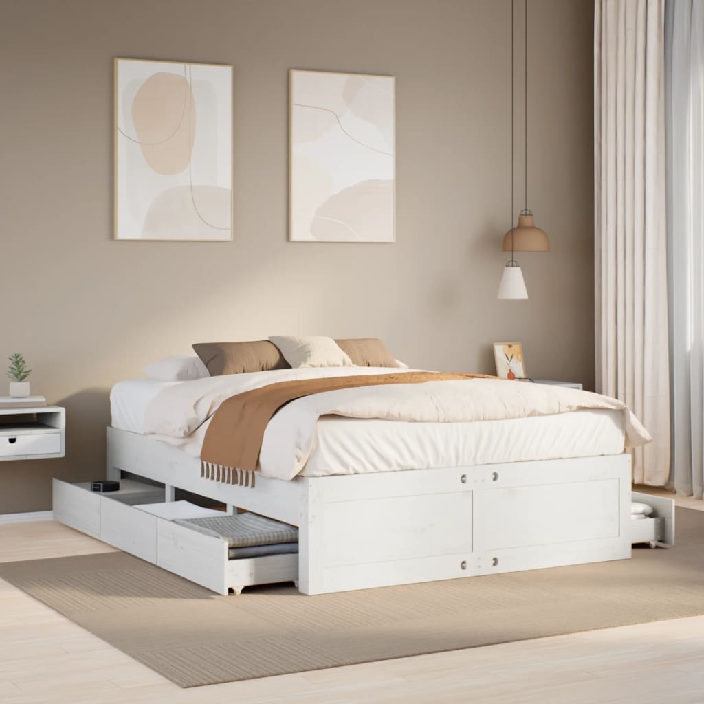Cama con cabecero madera de ingeniería gris hormigón 150x200 cm