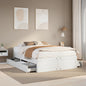Cama con cabecero madera de ingeniería gris hormigón 150x200 cm