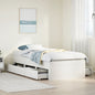 Cama sin colchón blanca 180x200 cm madera de ingeniería