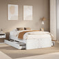 Cama sin colchón blanca 180x200 cm madera de ingeniería
