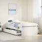 Cama sin colchón blanca 180x200 cm madera de ingeniería