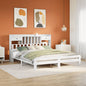 Cama con estantería sin colchón madera maciza 100x200 cm