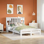 Cama con estantería sin colchón madera maciza 100x200 cm