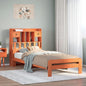 Cama con estantería sin colchón madera maciza 100x200 cm
