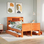 Cama con estantería sin colchón madera maciza 100x200 cm