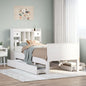 Cama con estantería sin colchón madera maciza 100x200 cm