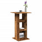 Mesa alta de bar com arrumação, madeira envelhecida 60x60x102 cm