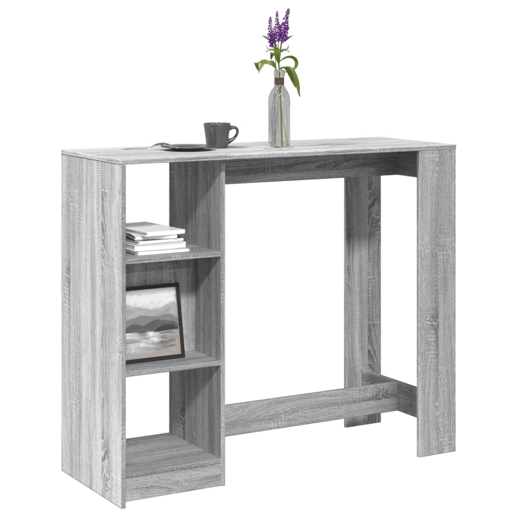 Mesa alta bar madera ingeniería roble artisian 102x50x103,5 cm