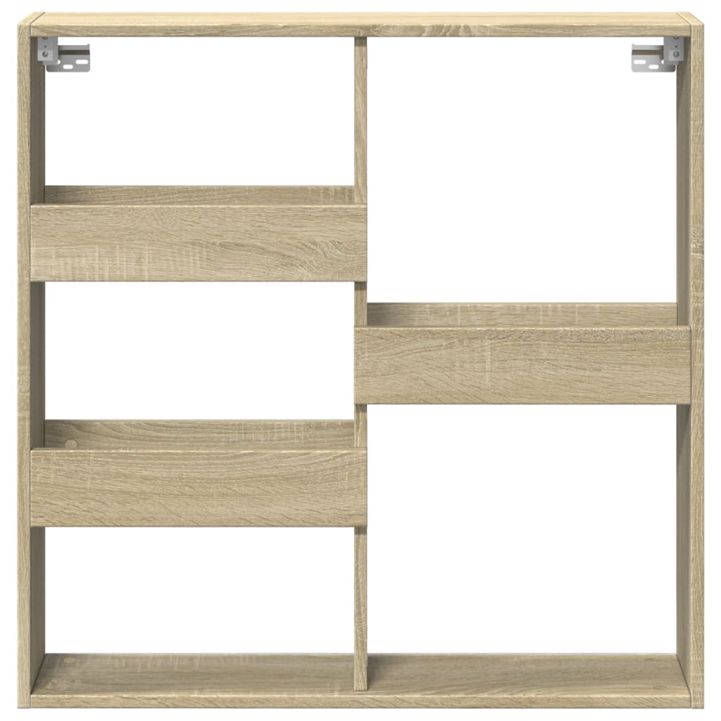 Armario de pared madera de ingeniería roble Sonoma 80x15x80 cm