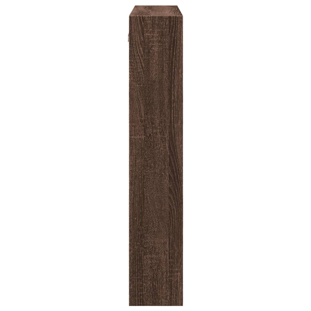 Armario de pared madera de ingeniería marrón roble 80x15x80 cm