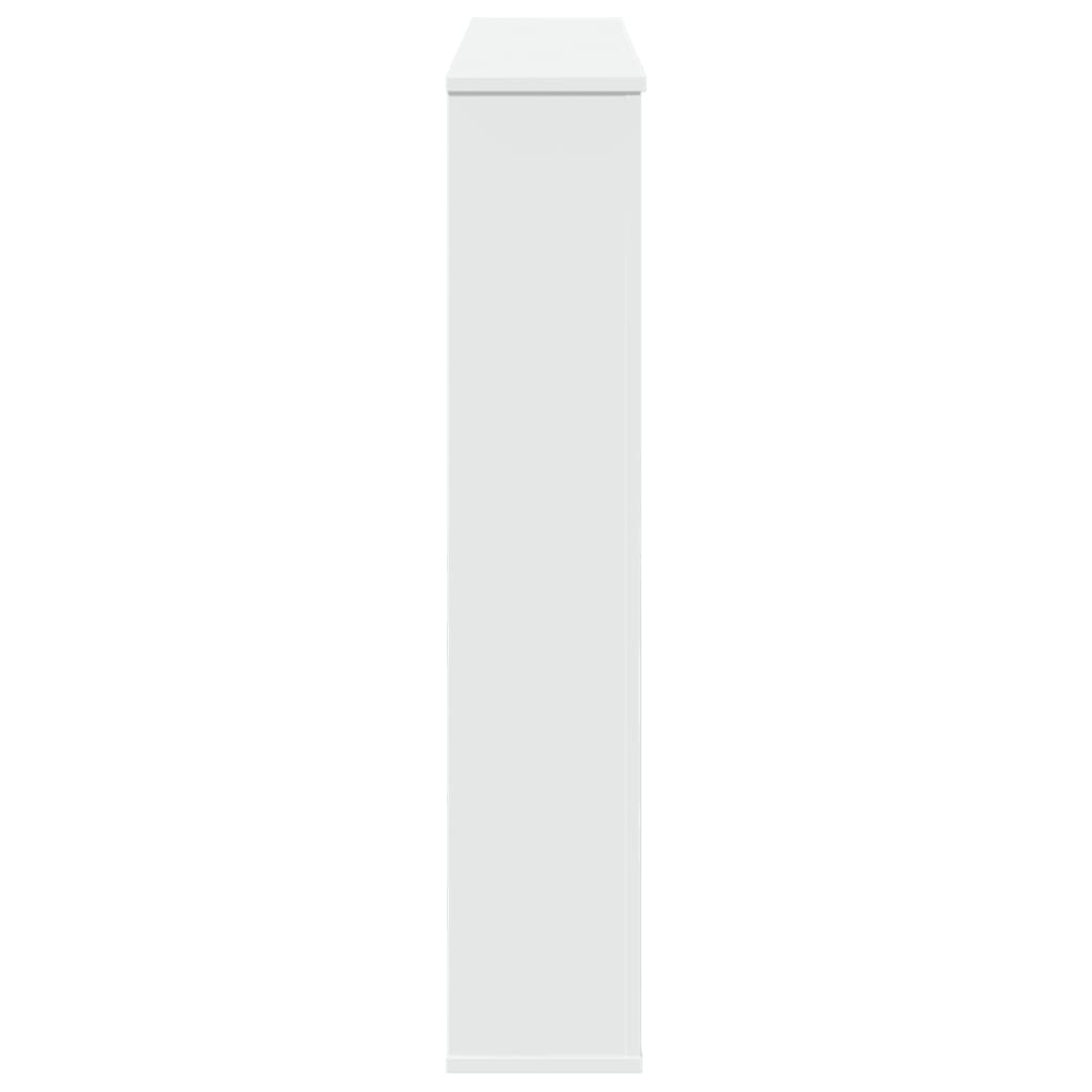 Borde de chimenea madera de ingeniería blanco 100x20x100 cm