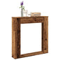 Borde de chimenea madera de ingeniería blanco 75x20x87,5 cm
