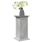 Pedestal expositor con almacenaje gris hormigón 31x30x60 cm