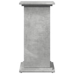Pedestal expositor con almacenaje gris hormigón 31x30x60 cm