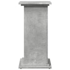 Pedestal expositor con almacenaje gris hormigón 31x30x60 cm