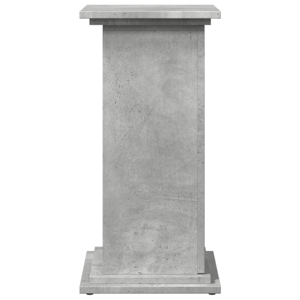 Pedestal expositor con almacenaje gris hormigón 31x30x60 cm