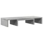 Soporte de pantalla ajustable madera gris hormigón 60x24x10,5cm