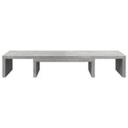 Soporte de pantalla ajustable madera gris hormigón 60x24x10,5cm