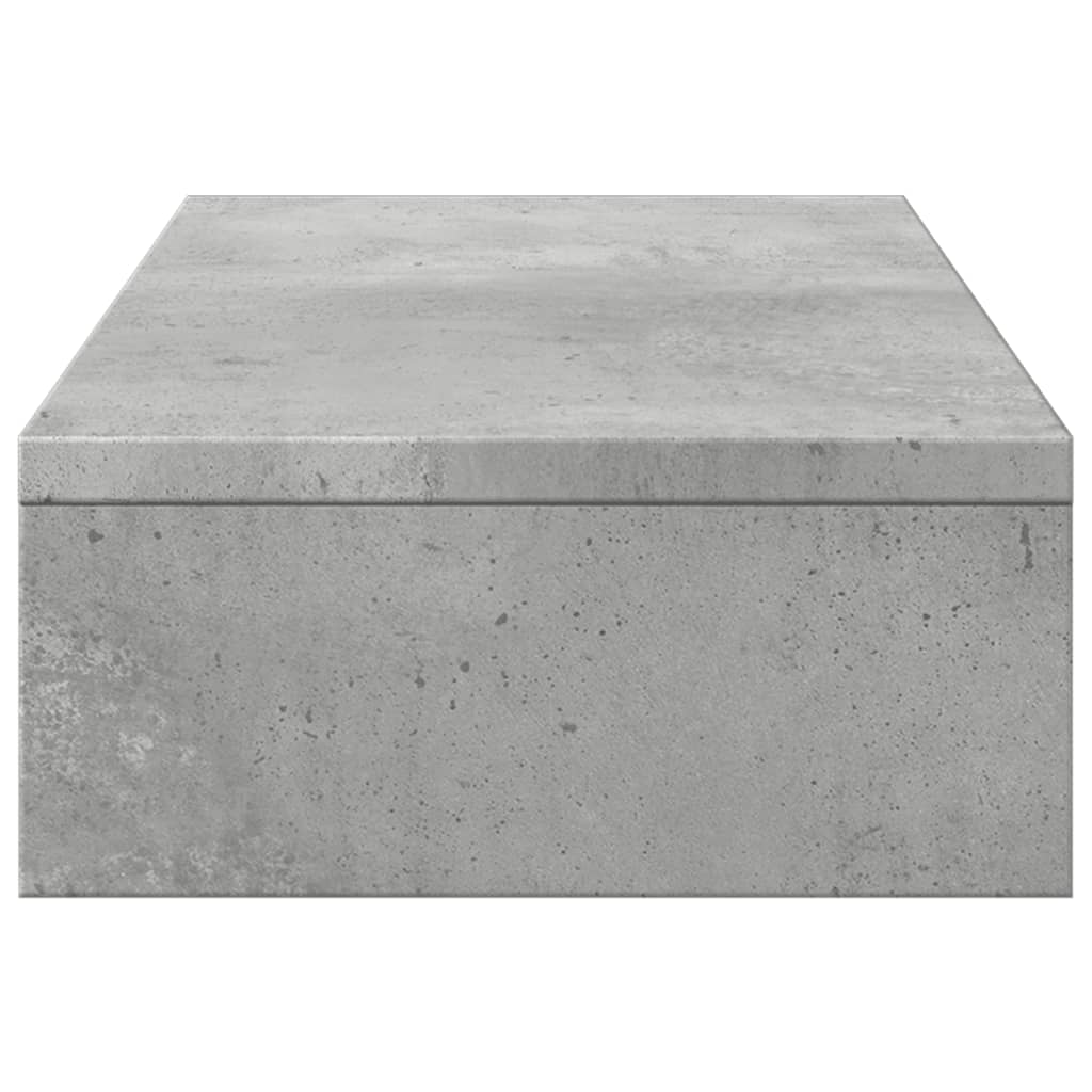 Soporte de pantalla ajustable madera gris hormigón 60x24x10,5cm