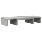 Soporte de pantalla ajustable madera gris hormigón 60x24x10,5cm