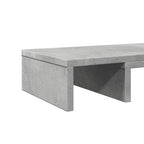 Soporte de pantalla ajustable madera gris hormigón 60x24x10,5cm