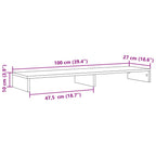 Soporte de pantalla madera ingeniería artisian 100x27x10 cm