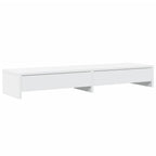 Soporte para monitor con cajones blanco 100x27x15 cm madera de ingeniería