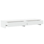 Soporte para monitor con cajones blanco 100x27x15 cm madera de ingeniería