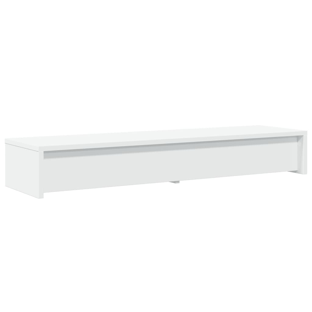Soporte para monitor con cajones blanco 100x27x15 cm madera de ingeniería