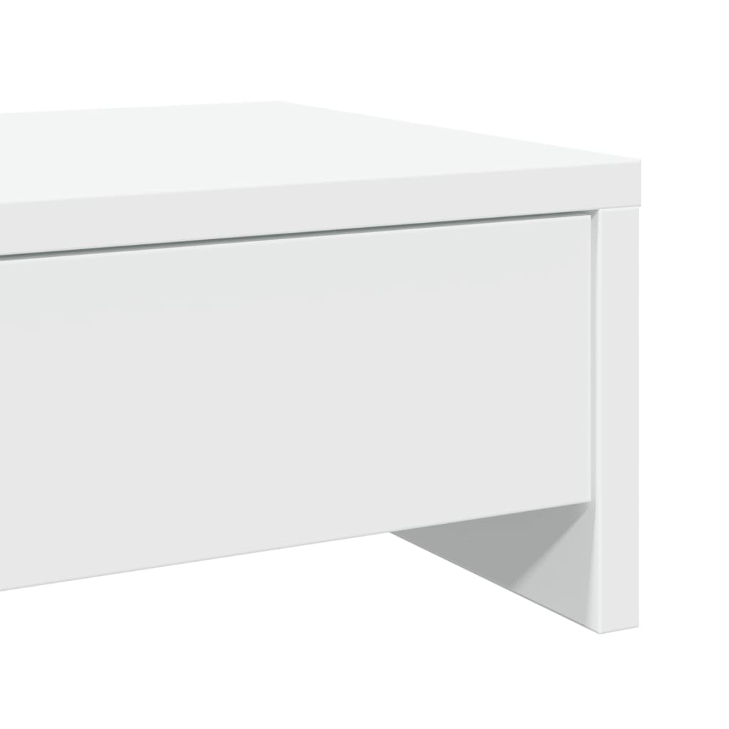 Soporte para monitor con cajones blanco 100x27x15 cm madera de ingeniería