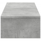 Soporte de monitor cajones madera gris hormigón 100x27x15 cm