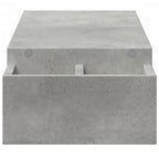 Soporte de pantalla con almacenaje gris hormigón 100x27x15 cm