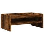 Soporte de pantalla madera ingeniería roble ahumado 42x24x16 cm