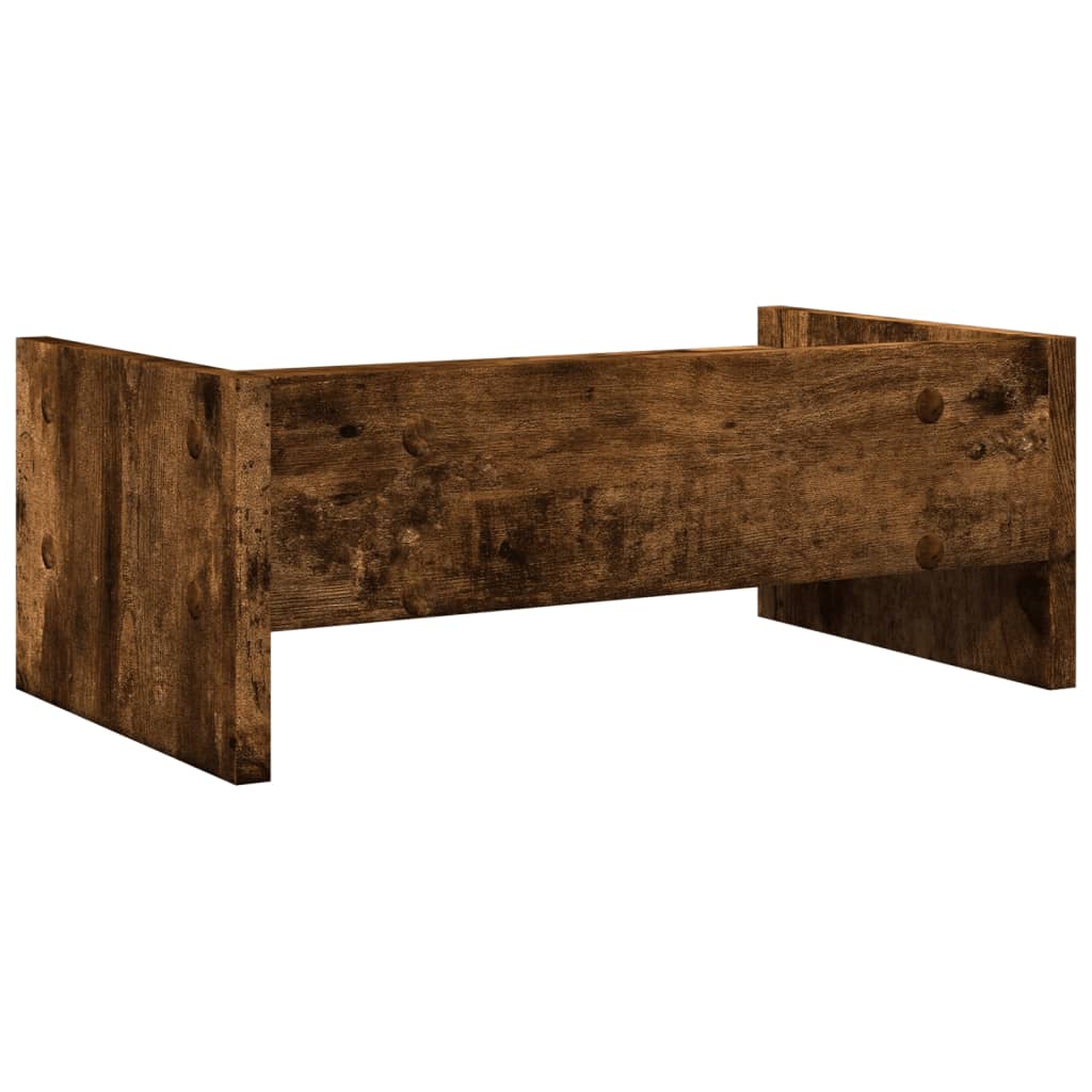 Soporte de pantalla madera ingeniería roble ahumado 42x24x16 cm