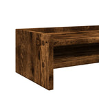 Soporte de pantalla madera ingeniería roble ahumado 42x24x16 cm