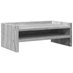 Soporte de pantalla madera ingeniería gris Sonoma 42x24x16 cm