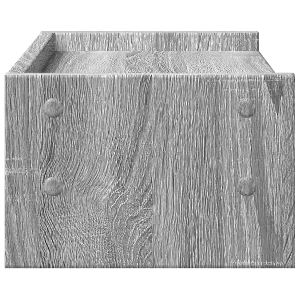 Soporte de pantalla madera ingeniería gris Sonoma 42x24x16 cm