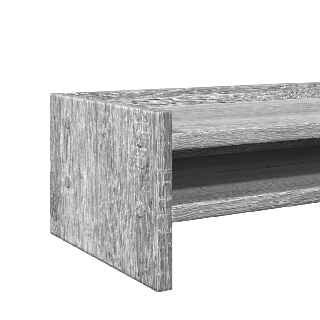 Soporte de pantalla madera ingeniería gris Sonoma 42x24x16 cm