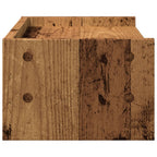 Soporte de pantalla madera ingeniería envejecida 42x24x16 cm