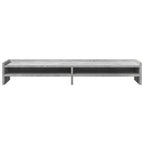 Soporte de monitor madera ingeniería gris hormigón 100x24x16 cm