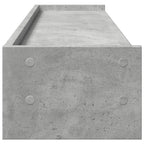 Soporte de monitor madera ingeniería gris hormigón 100x24x16 cm
