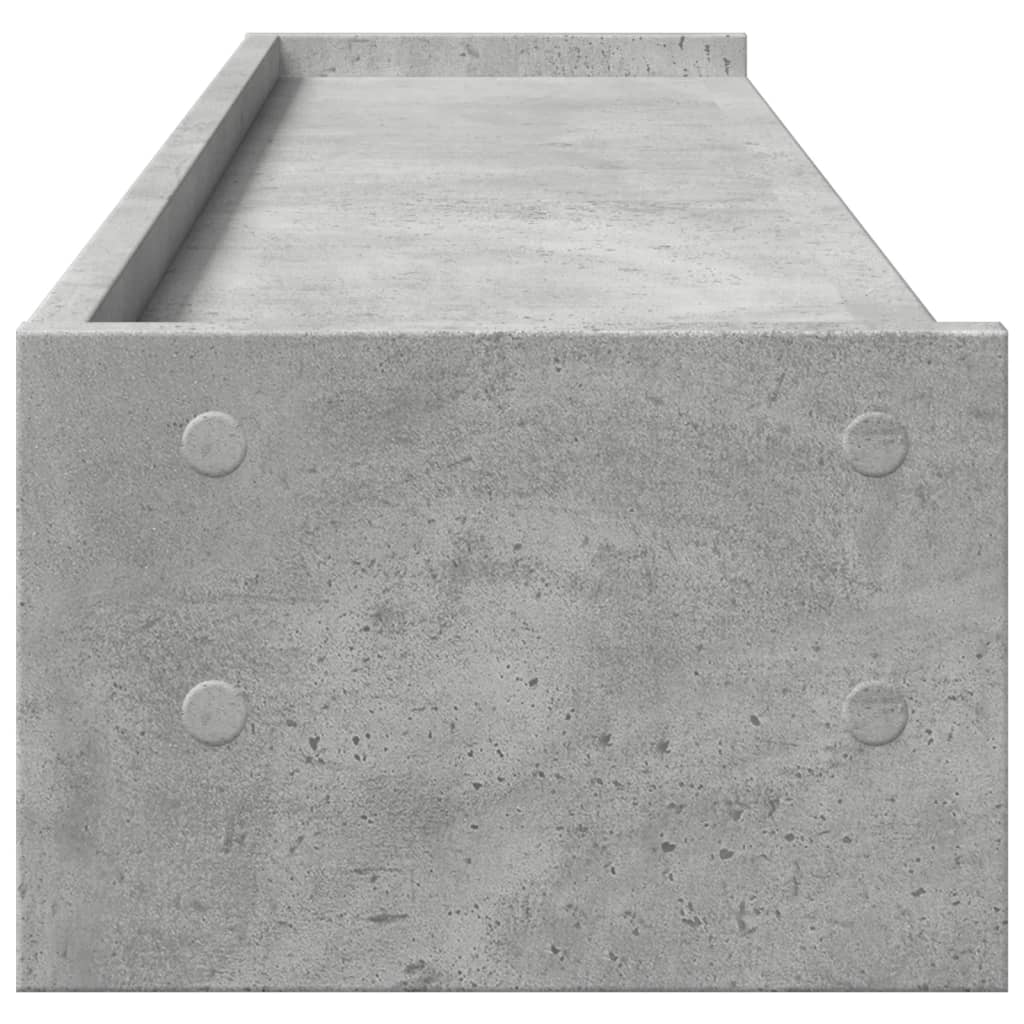 Soporte de monitor madera ingeniería gris hormigón 100x24x16 cm