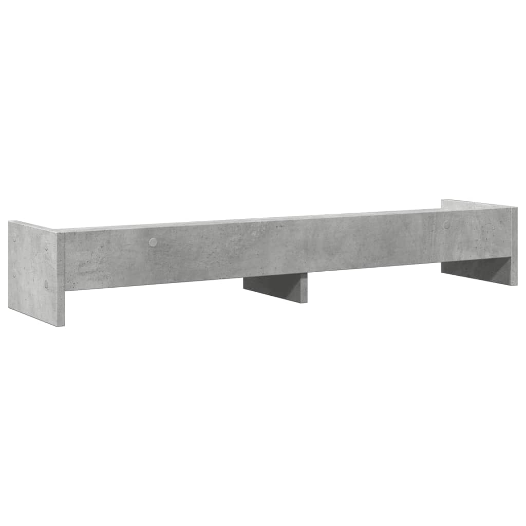 Soporte de monitor madera ingeniería gris hormigón 100x24x16 cm
