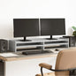 Soporte de monitor madera ingeniería gris hormigón 100x24x16 cm