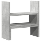 Organizador de escritorio ajustable gris hormigón 40x17x41 cm