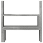 Organizador de escritorio ajustable gris hormigón 40x17x41 cm