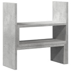 Organizador de escritorio ajustable gris hormigón 40x17x41 cm